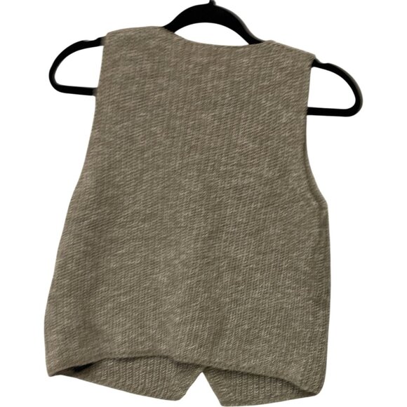 Massimo Dutti Womens Sweater Vest Small S Taupe Chunky Knit V-Neck 5776/669 NWT - Picture 4 of 15